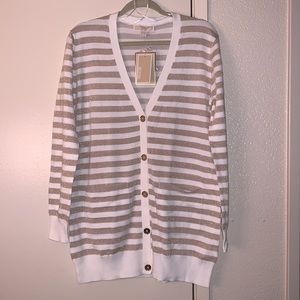 New Michael Kors Stripped Cardigan
